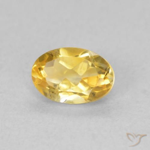 Citrine Doré naturelle ovale, 0.47 ct, VVS-VS