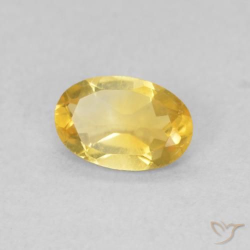 Citrine Doré naturelle ovale, 0.37 ct, VVS-VS