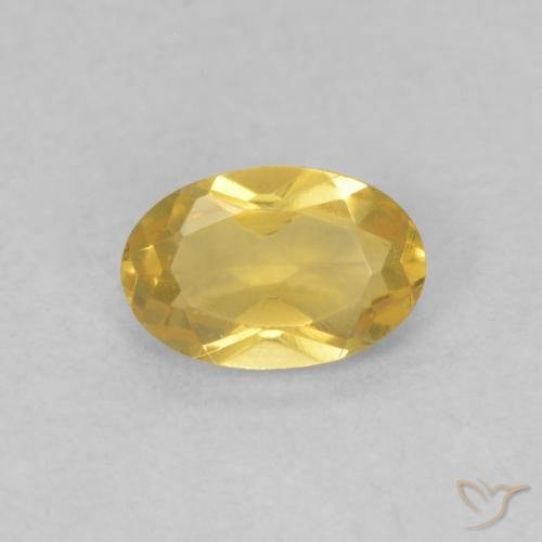 0.43ct Naturel Doré moyen Citrine, ovale, VVS-VS
