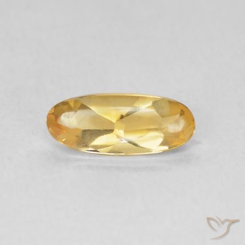 0.85ct Naturel Orange doré profond Citrine, ovale, Transparent