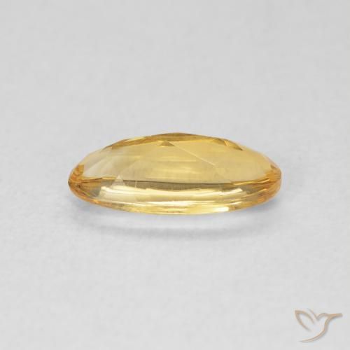 Citrine Orange doré profond naturelle ovale, 0.85 ct, Transparent