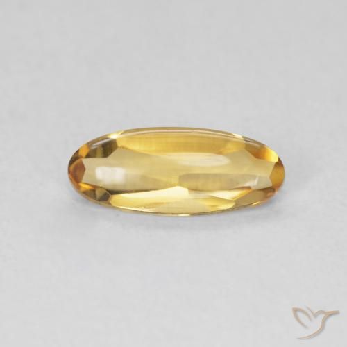 0.79ct Naturel Medium Light-Golden Citrine, ovale, Transparent