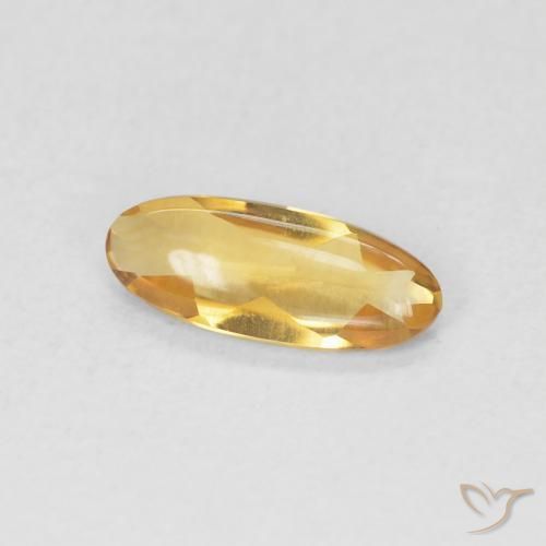 Citrine Medium Light-Golden naturelle ovale, 0.68 ct, Transparent
