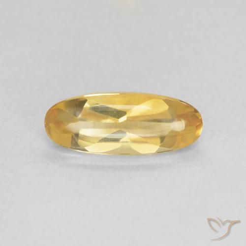 0.91ct Naturel Or moyen Citrine, ovale, Transparent