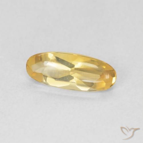 Citrine Or moyen naturelle ovale, 0.91 ct, Transparent