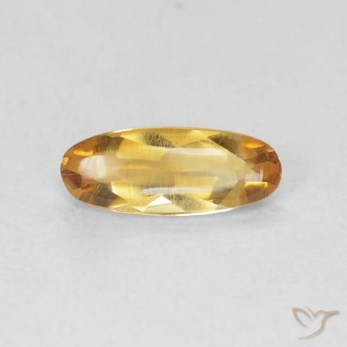 0.78ct Naturel Medium Light-Golden Citrine, ovale, Transparent