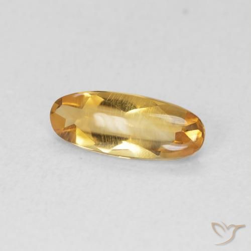 Citrine Medium Light-Golden naturelle ovale, 0.78 ct, Transparent