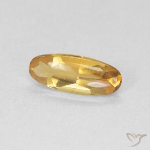 Citrine Medium Light-Golden naturelle ovale, 0.87 ct, Transparent