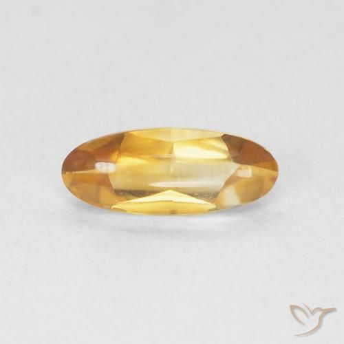 0.90ct Naturel Orange Doré Citrine, ovale, Transparent