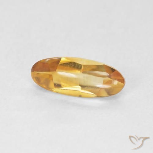Citrine Orange Doré naturelle ovale, 0.90 ct, Transparent