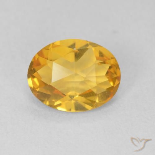 Citrine Doré foncé naturelle ovale, 1.57 ct, VVS-VS