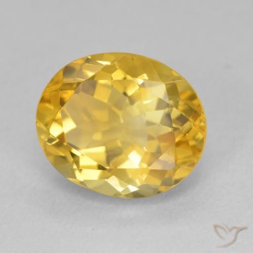 Citrine Orange Doré naturelle ovale, 4.73 ct, VVS-VS