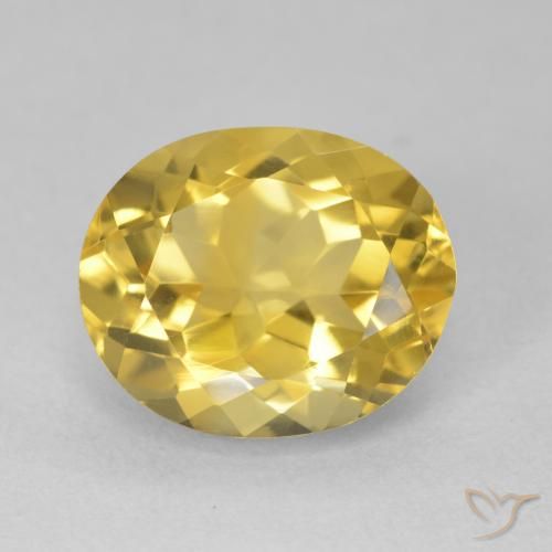 Citrine Doré moyen naturelle ovale, 4.62 ct, VVS-VS