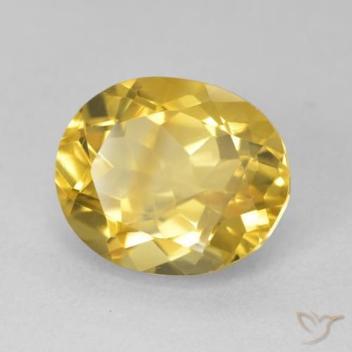 Citrine Doré moyen naturelle ovale, 4.62 ct, VVS-VS
