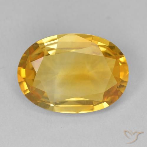 Citrine Doré foncé naturelle ovale, 5.76 ct, VVS