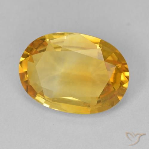 Citrine Doré foncé naturelle ovale, 5.76 ct, VVS