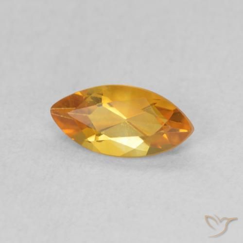 Citrine Orange-or naturelle Marquise, 0.48 ct, VVS-VS
