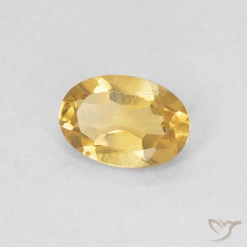 Citrine Or naturelle ovale, 0.38 ct, VVS-VS
