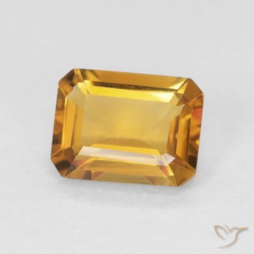Citrine Orange-or naturelle Octogone / coupe Émeraude, 1.44 ct, VVS