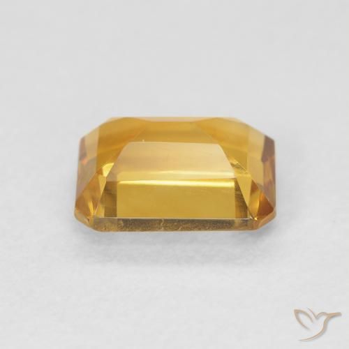 Citrine Orange-or naturelle Octogone / coupe Émeraude, 1.44 ct, VVS