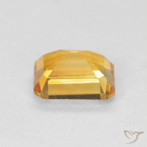 Citrine Orange-or naturelle Octogone / coupe Émeraude, 1.55 ct, VVS