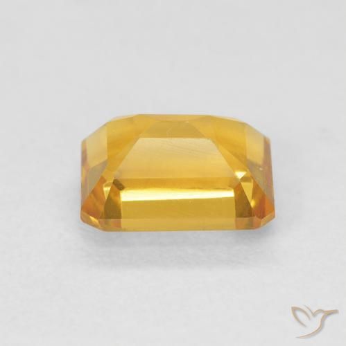 Citrine Orange-or naturelle Octogone / coupe Émeraude, 1.61 ct, VVS