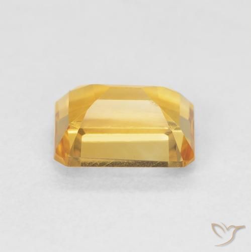 Citrine Medium Light Orange-Gold naturelle Octogone / coupe Émeraude, 1.59 ct, VVS