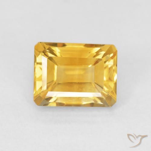 1.93ct Naturel Or moyen Citrine, Taille émeraude, VVS