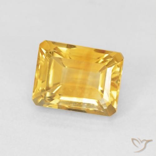 Citrine Or moyen naturelle Octogone / coupe Émeraude, 1.93 ct, VVS