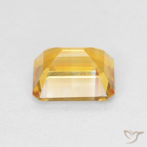 Citrine Medium Light Orange-Gold naturelle Octogone / coupe Émeraude, 1.64 ct, VVS