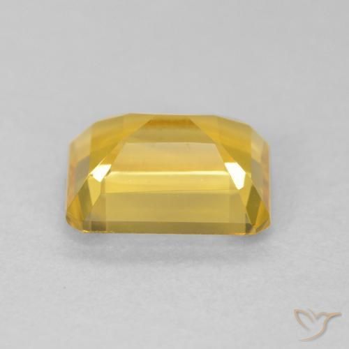 Citrine Doré naturelle Octogone / coupe Émeraude, 1.56 ct, VVS-VS