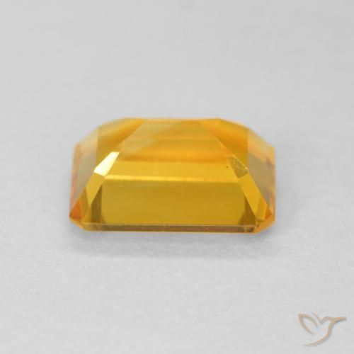 Citrine Orange Doré naturelle Octogone / coupe Émeraude, 1.40 ct, VVS-VS