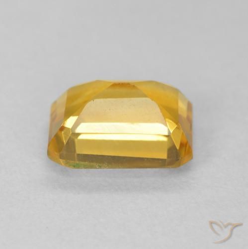 Citrine Medium Light Orange-Gold naturelle Octogone / coupe Émeraude, 1.62 ct, VVS-VS