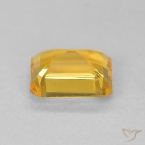 Citrine Orange-or naturelle Octogone / coupe Émeraude, 1.52 ct, VVS-VS