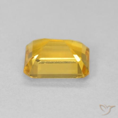 Citrine Doré naturelle Octogone / coupe Émeraude, 1.29 ct, VVS-VS