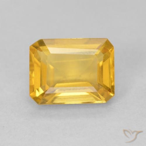 1.64ct Naturel Doré vif Citrine, Taille émeraude, VVS-VS