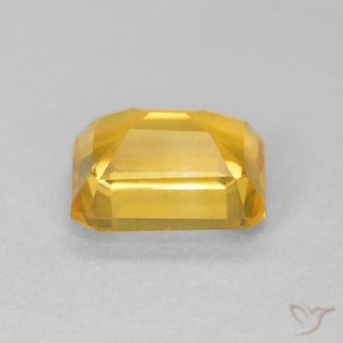 Citrine Doré vif naturelle Octogone / coupe Émeraude, 1.64 ct, VVS-VS