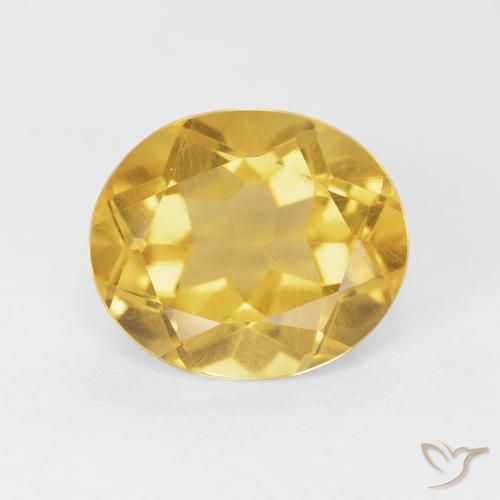 4.37ct Naturel Orange Doré Citrine, ovale, VVS-VS