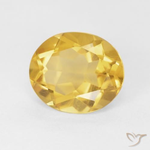 Citrine Orange Doré naturelle ovale, 4.37 ct, VVS-VS