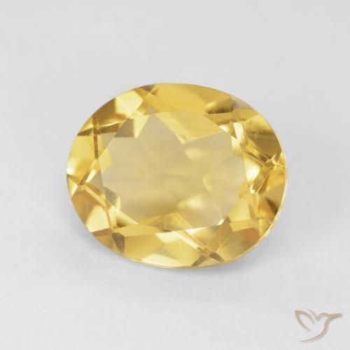 Citrine Orange Doré naturelle ovale, 4.26 ct, VVS-VS