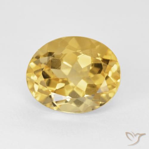 4.86ct Naturel Doré moyen Citrine, ovale, VVS-VS