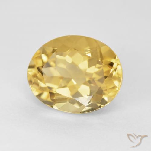 Citrine Doré moyen naturelle ovale, 4.86 ct, VVS-VS