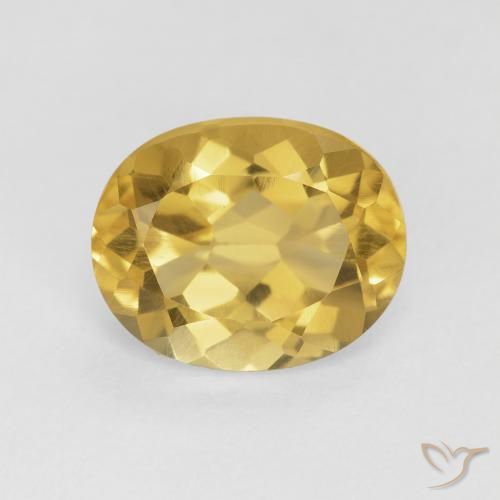 4.09ct Naturel Doré moyen Citrine, ovale, VVS-VS