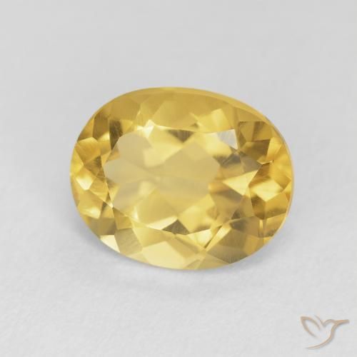 Citrine Doré moyen naturelle ovale, 4.09 ct, VVS-VS