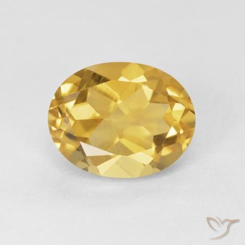 3.88ct Naturel Doré moyen Citrine, ovale, VVS-VS