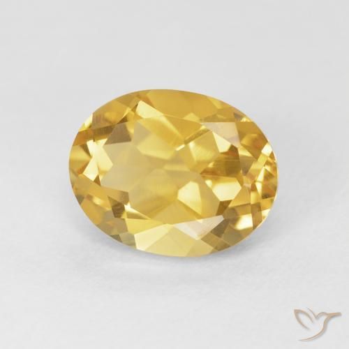 Citrine Doré moyen naturelle ovale, 3.88 ct, VVS-VS