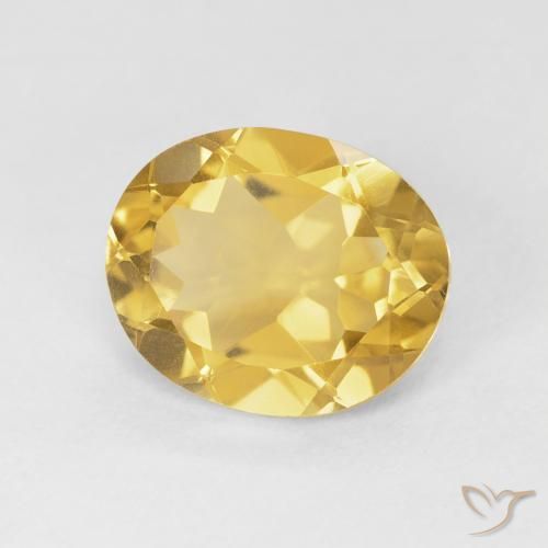 Citrine Orange Doré naturelle ovale, 3.97 ct, VVS-VS