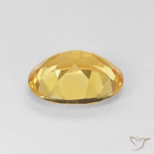 Citrine Orange Doré naturelle ovale, 3.97 ct, VVS-VS