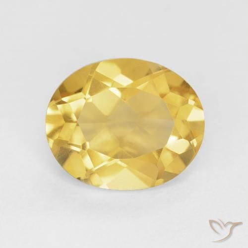 4.39ct Naturel Doré moyen Citrine, ovale, VVS-VS