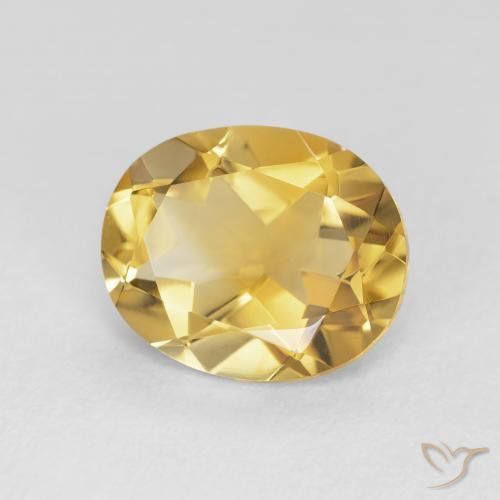 Citrine Doré naturelle ovale, 3.84 ct, VVS